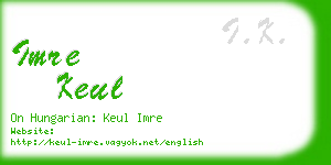 imre keul business card